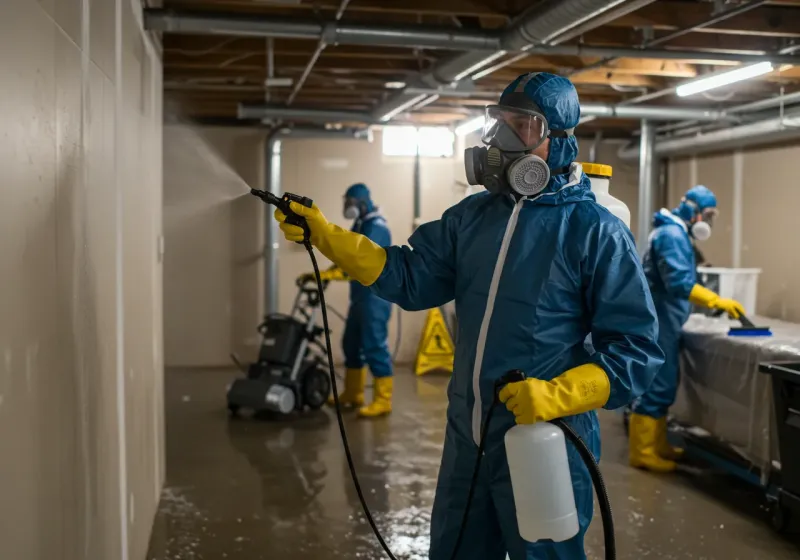 Basement Sanitization and Antimicrobial Treatment process in Littlerock, CA